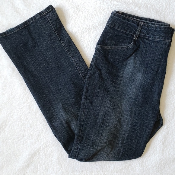 Halston Jeanswear Dark Wash Jeans Size 16 - Picture 1 of 4